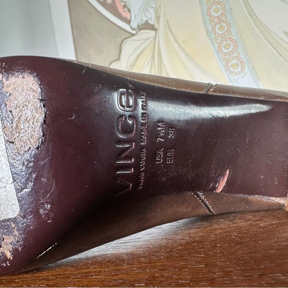 Vince Corrine Brown Tan Soft Suede & Leather Tall Pull On Boot - Picture 8 of 11